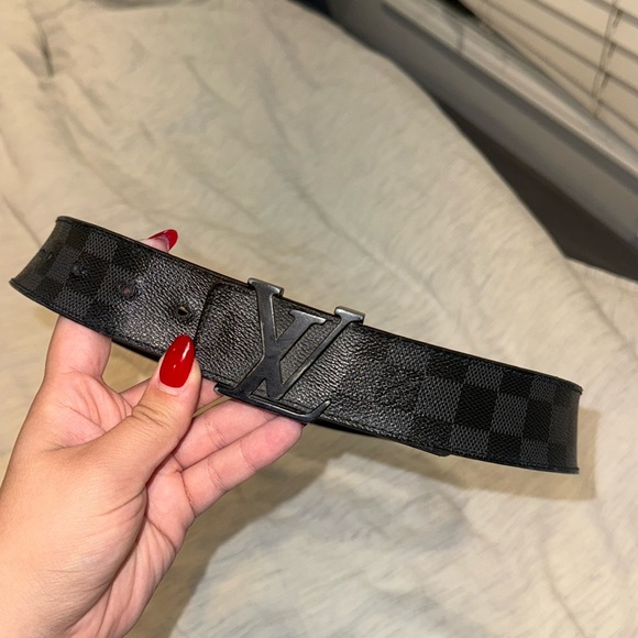 Louis Vuitton Damier Print Logo Men’s Belt *100% Authentic* - Picture 4 of 8